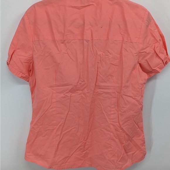 Basic Edition women’s button up top Orange‎ size  large - Picture 9 of 9